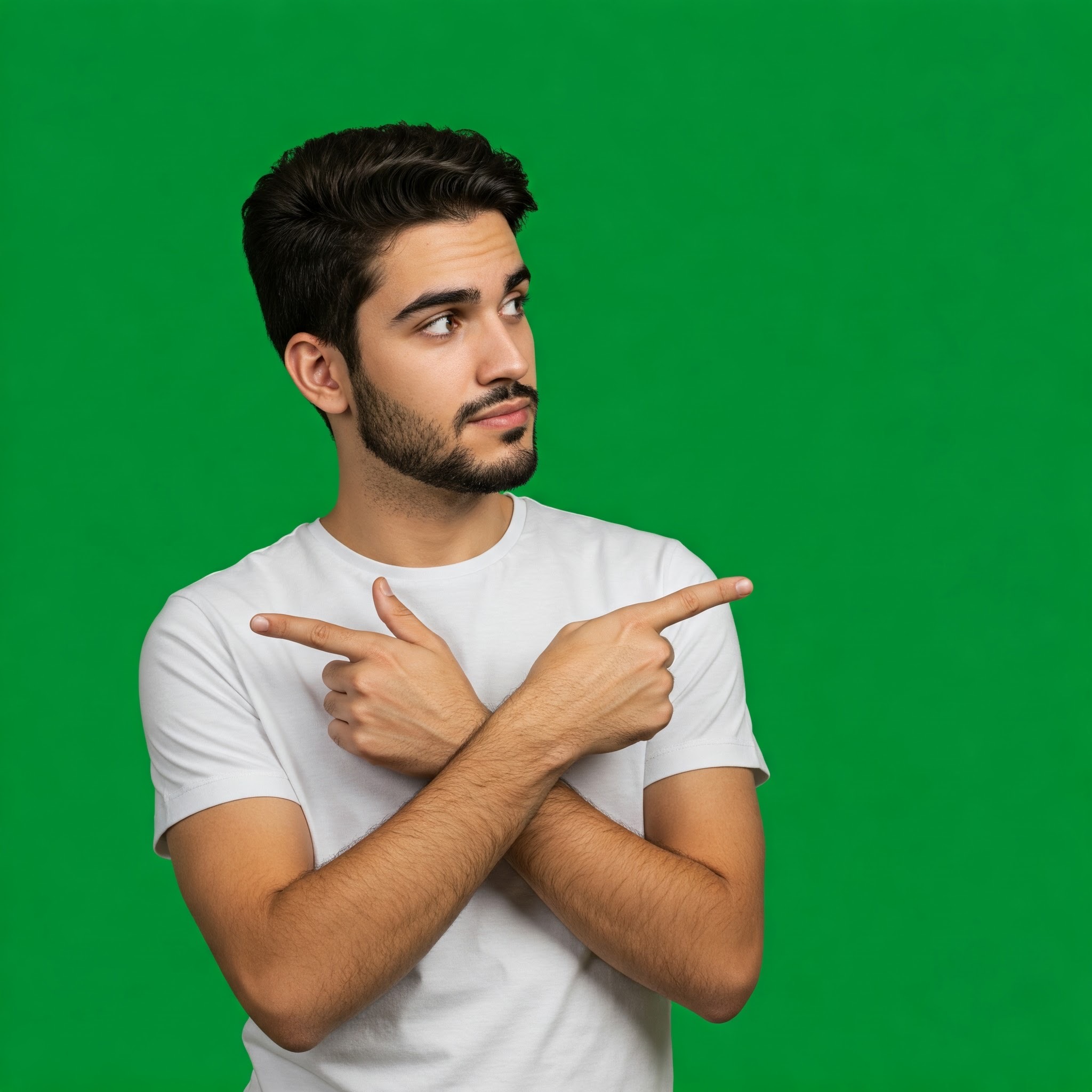 photo of Young Man Pointing to the Left